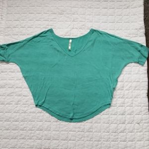 DNA couture doleman style sleeve crop shirt